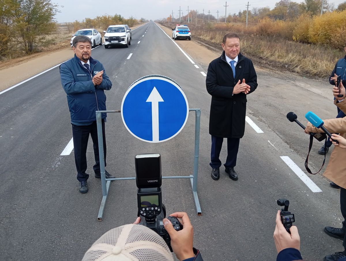 Обновлённый участок трассы на Мамлютку открыли в Костанайской области