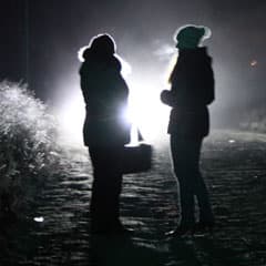 Ночь. Улицы. Фонари без света